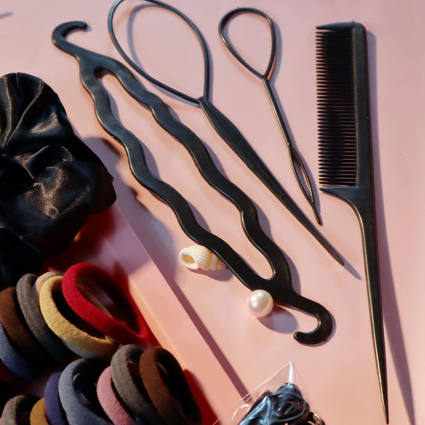 755-Piece Seamless Hair Accessories Set for Thick, Curly Hair by YANRONG