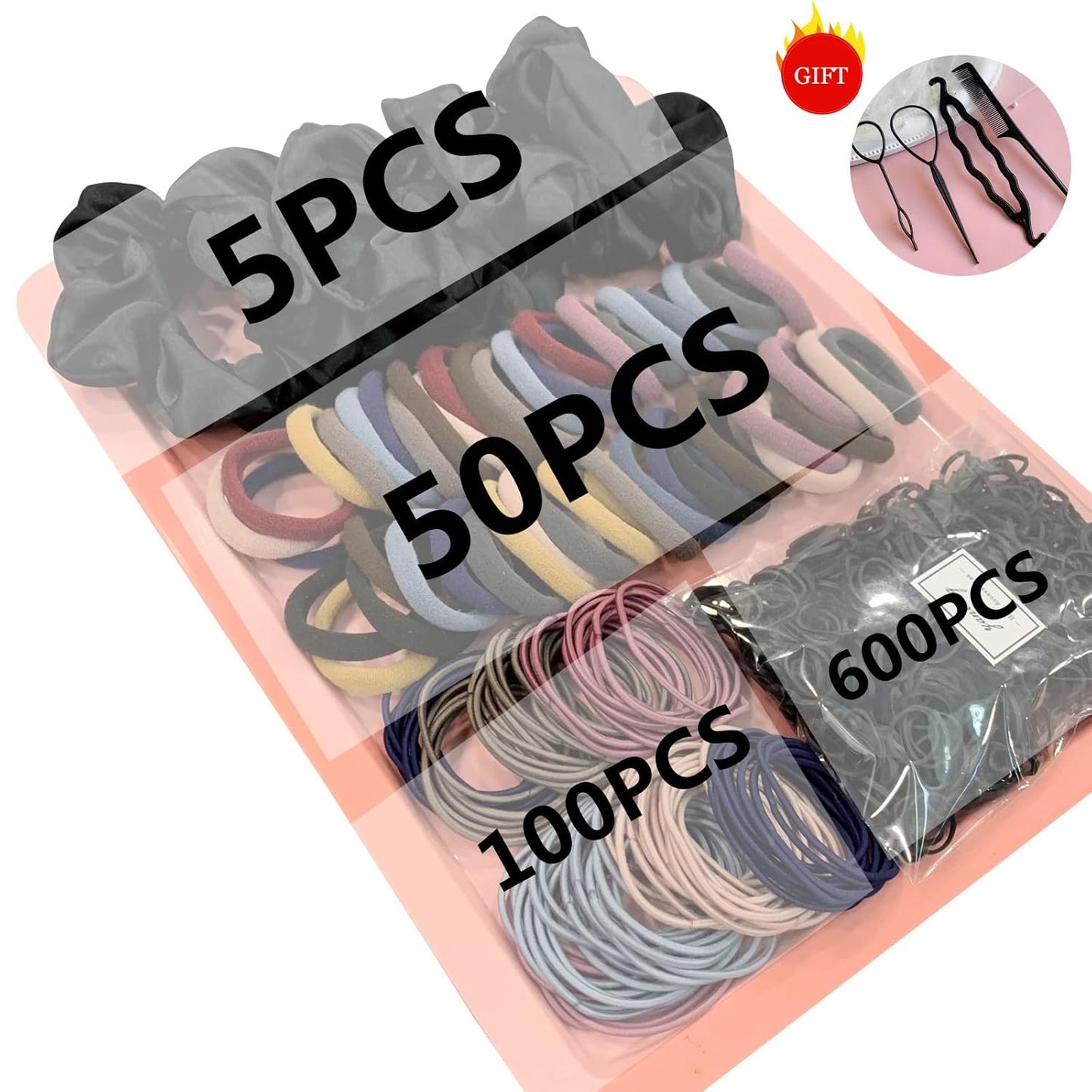 755-Piece Seamless Hair Accessories Set for Thick, Curly Hair by YANRONG