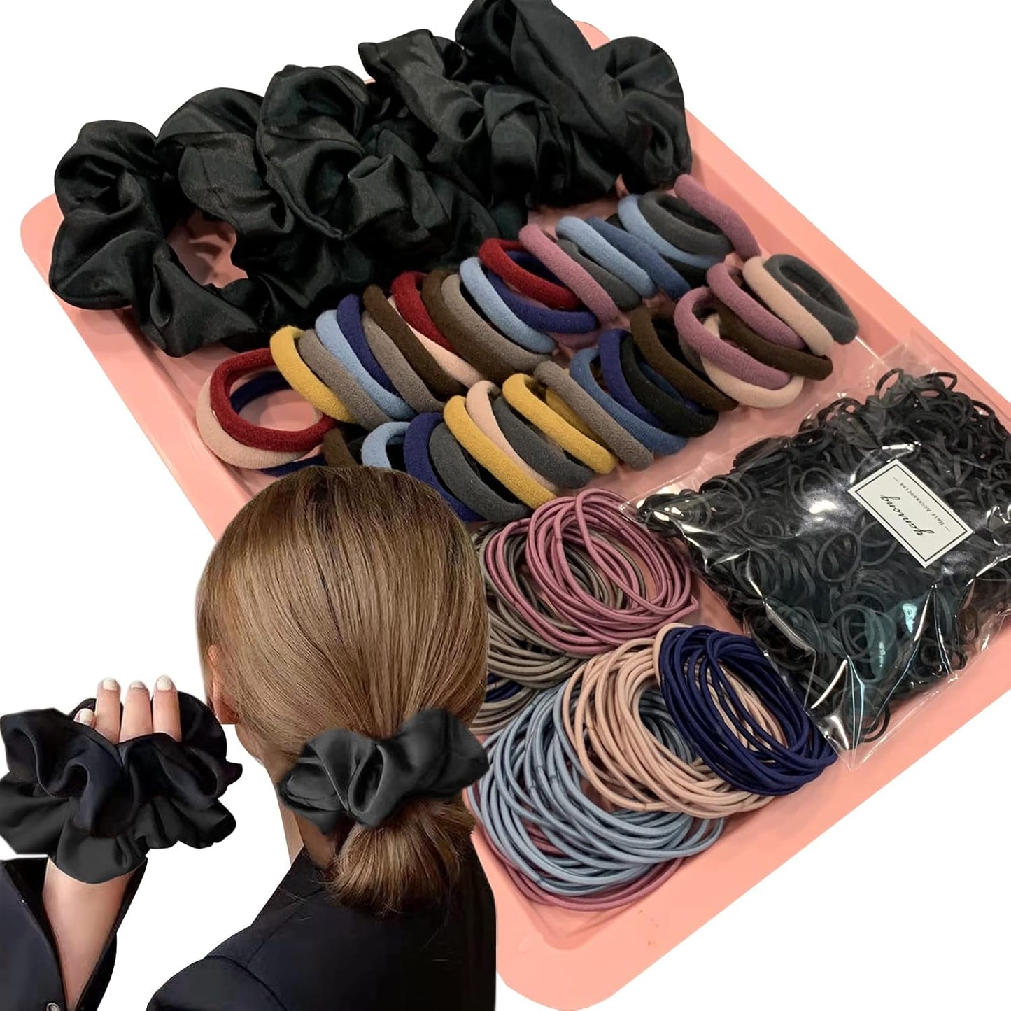 755-Piece Seamless Hair Accessories Set for Thick, Curly Hair by YANRONG