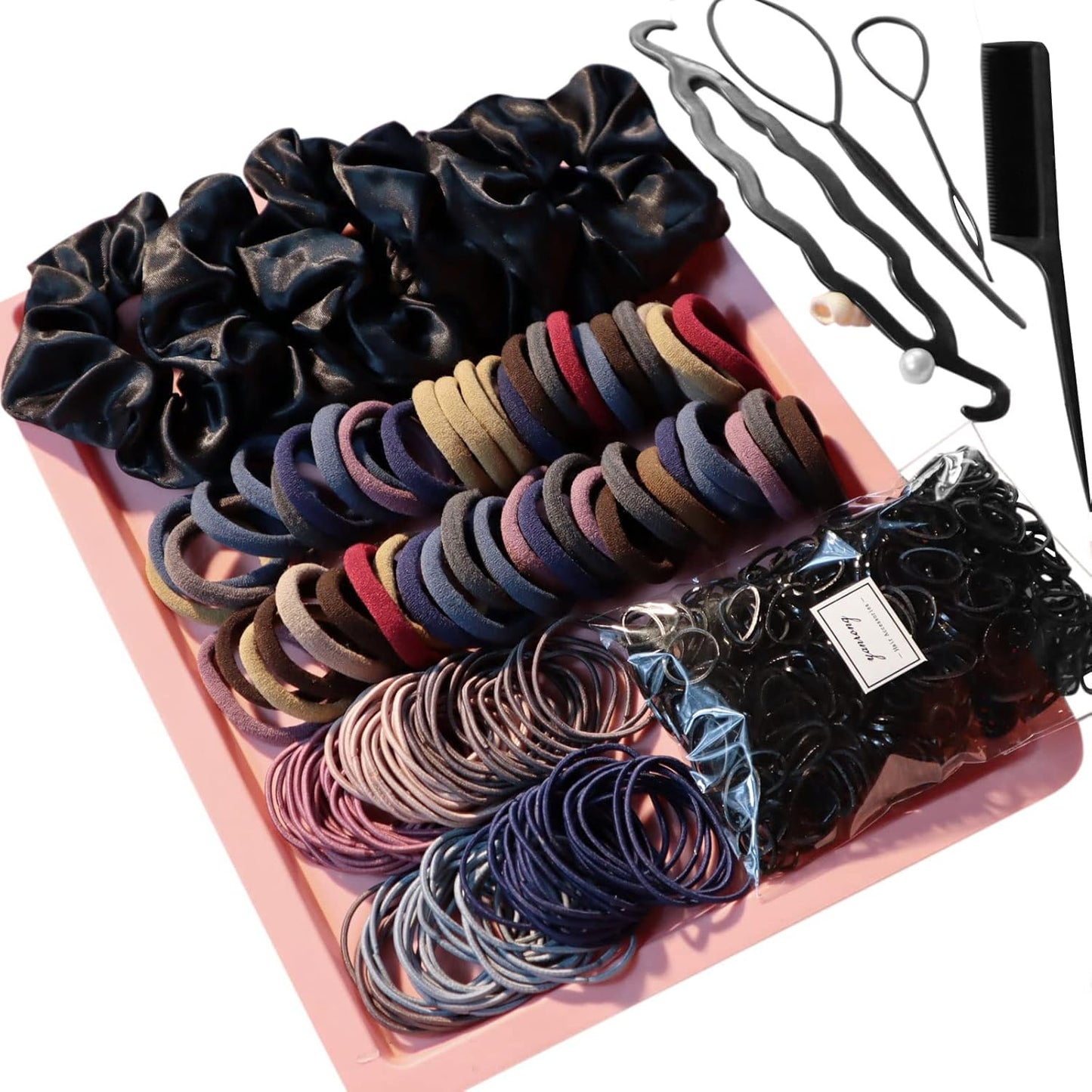 755-Piece Seamless Hair Accessories Set for Thick, Curly Hair by YANRONG